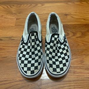 Vans checkerboard slip ons
